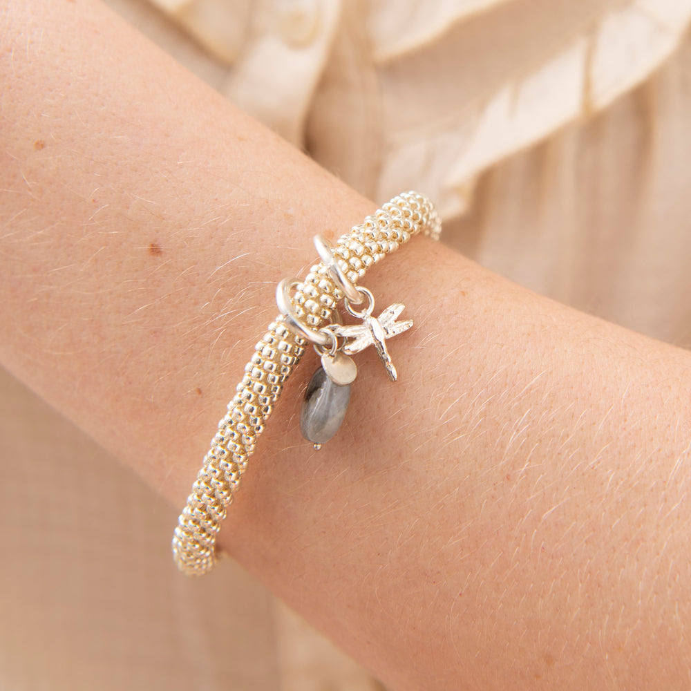 Jacky Labradorit Libelle Silber Armband