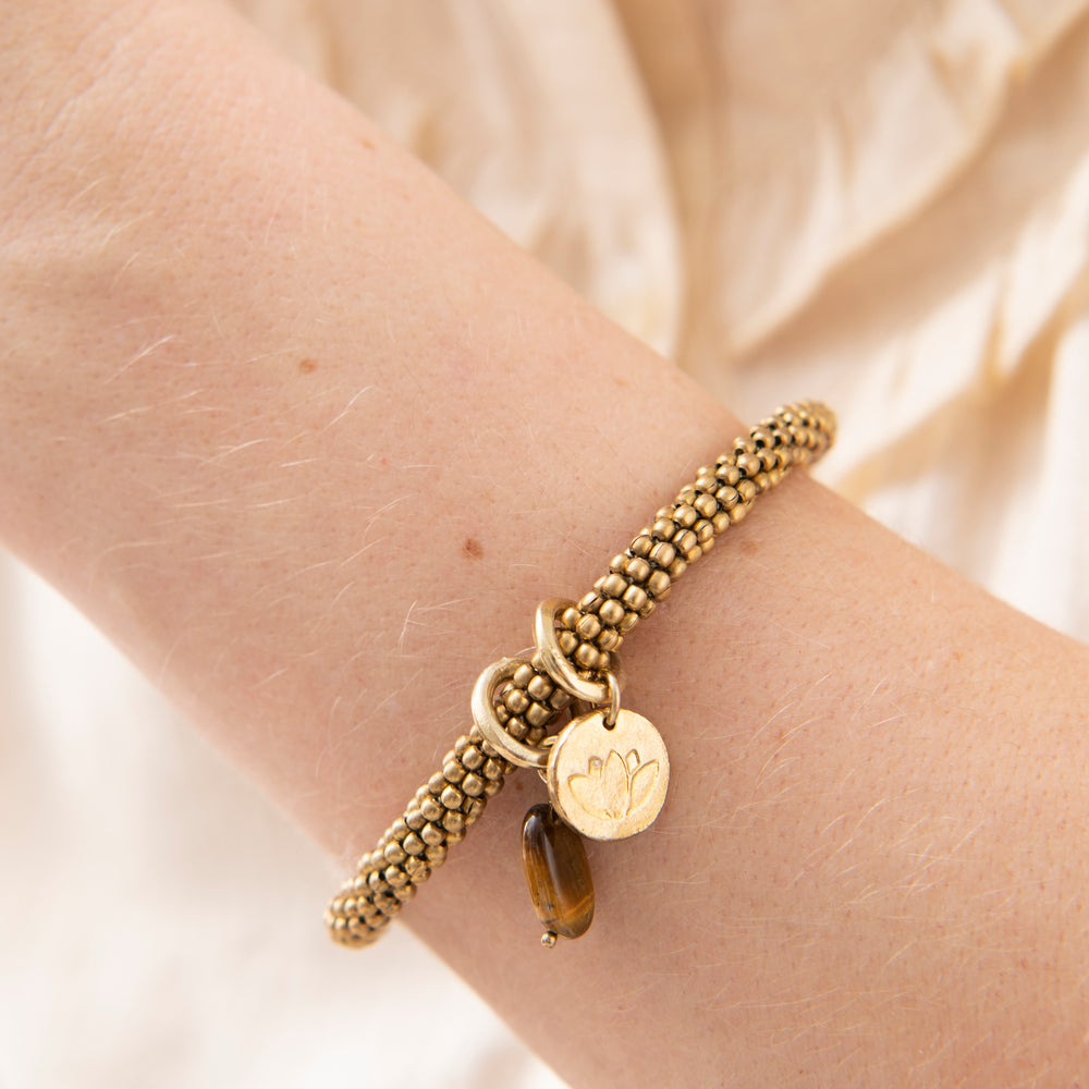 Jacky Tigerauge Gold Armband