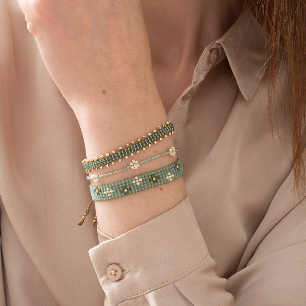 Fire Aventurin Gold Armband