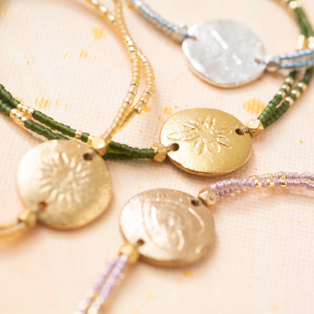 Glitter Aventurin Gold Armband
