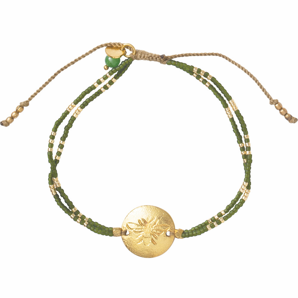 Glitter Aventurin Gold Armband