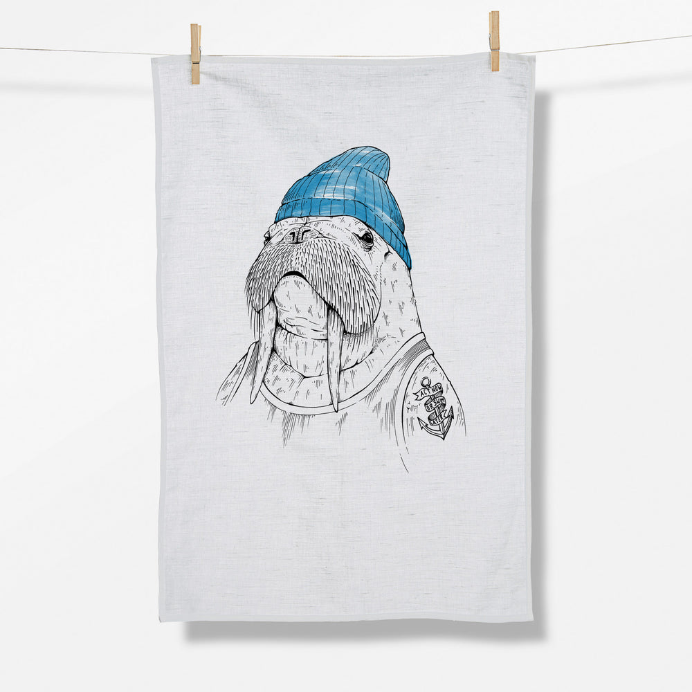 Greenbomb Tea Towel - Animal Walrus