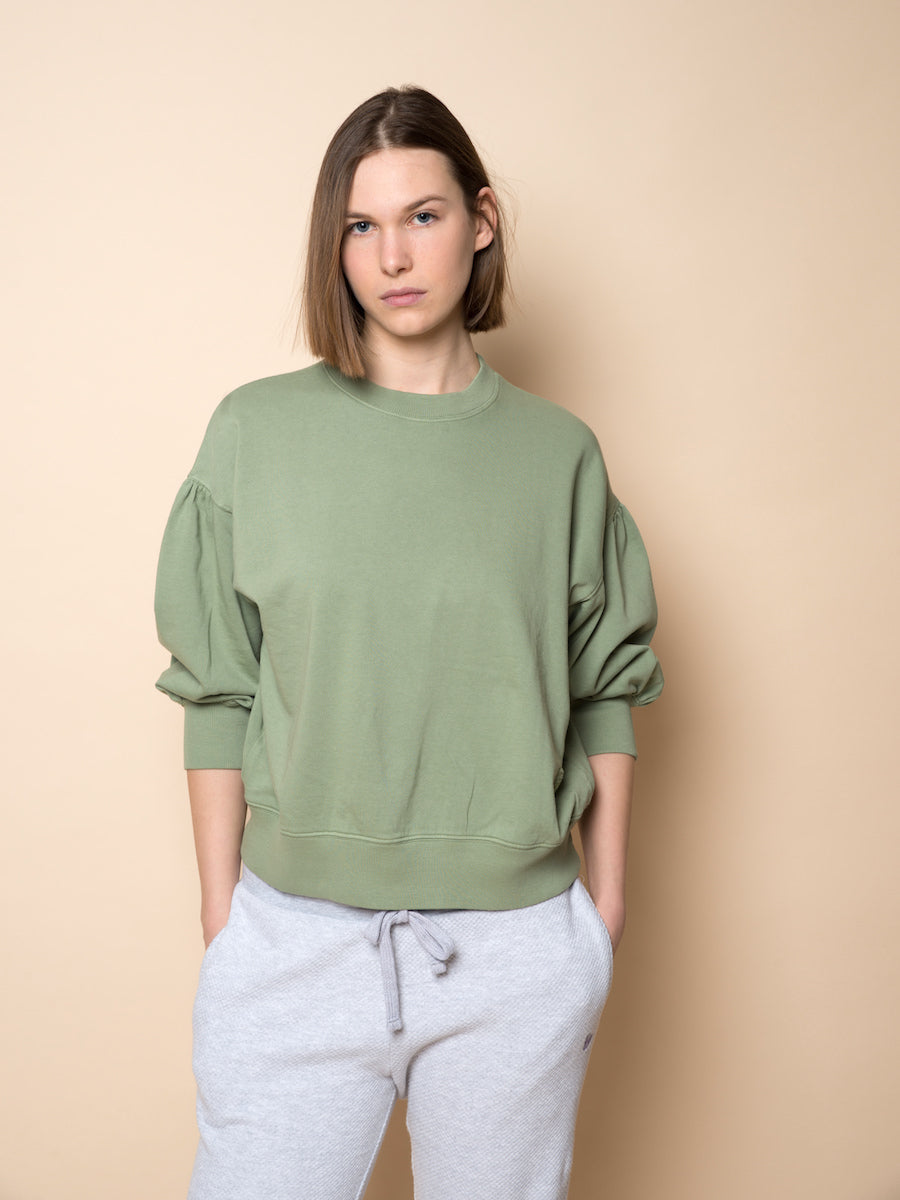 Another Brand - Sweatshirt Ballonärmel, Oil Green