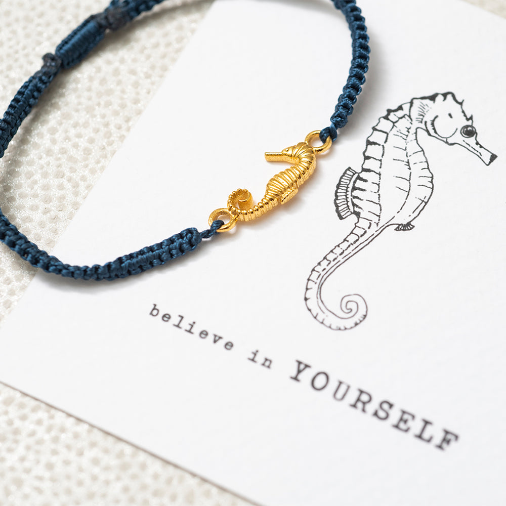 Symbol Seepferdchen Gold Armband