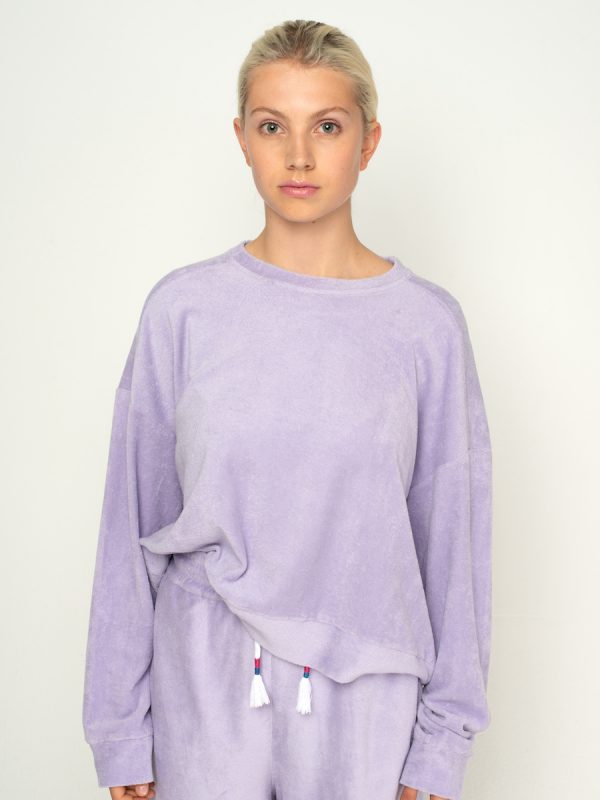 Another Brand - Frottée Sweatshirt, Flieder